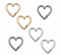 6 Stück Herzförmige Karabiner Mini Aluminium Herz Schlüsselring 30mm Klein Herz Schlüsselanhänger für Camping Angeln Berge Besteigen Wandern Reisen