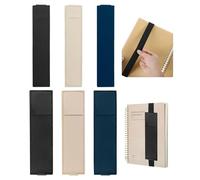 6 Stück Kreative Stiftetuis, Stiftetuis Aus Pu-Er, Notizbuch-Stifthalter, Stiftetuis Mit Gummiband, Lern- Und Bürobedarf