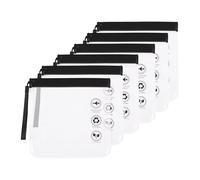 6 Stück Kulturbeutel Transparent,auslaufsichere Flughafensicherheit zugelassene Flüssigkeitsbeutel 20 x 20cm, wasserdichte Reisekulturbeutel ür Familie, Frauen, Flugreise, Flugzeug, Badezimmer