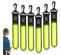6 Stück LED Blinklicht Schulranzen: LED Blinklicht Reflektierende Anhänger mit 3 Modi, Wasserdicht Kinder Reflektoren Blinklicht Schulranzen, Reflektierende Lichtband für Rucksack, Wandern, Laufen