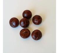 6 Stück/Lot lederbezogene Knöpfe 15/19/21/23/26 mm hochwertige beige schwarz braune Lederknöpfe für Mäntel, Jacken, Schnalle