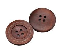 6 Stück natürliche Holzknöpfe mit 4 Löchern for selbstgemachte Kleidung, Nähzubehör und dekoratives Kunsthandwerk, 10-25 mm(Color6,25MM)
