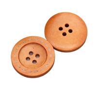 6 Stück natürliche Holzknöpfe mit 4 Löchern for selbstgemachte Kleidung, Nähzubehör und dekoratives Kunsthandwerk, 10-25 mm(Color1,10MM)