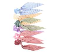 6 Stück pack Damen Haargummis aus Gewebe mit Crinkle Design | Elastische Haarbänder, Mix And Match für Vielseitige Looks, Geeignet für Frauen