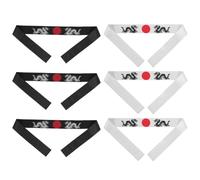 6 Stück Pack Japanische Stirnbänder mit Breitem Schweißband | Atmungsaktives Polyestermaterial, Schrumpfresistent und Wendbar, Minimalistisches Traditionelles Design mit Drachendruck