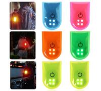 6 Stück Reflektierende LED-Sicherheitslicht, 3 Modi Blinklicht Clip-on, 4 LED Clip für Schulranzen, Lauflicht Kinder Sicherheitslicht (6)