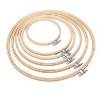 6 Stück Stickrahmen, Kreuzstichrahmen aus Holz, Stickkreis, Kreuzstichrahmen, Stickringe, Stickrahmen für Nähen, Handarbeiten, Stickprojekte, DIY-Werkzeuge