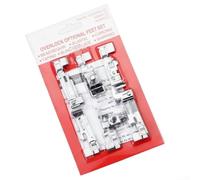 6-teiliges Nähfuß-Set für Overlock-Maschinen - Nähzubehör aus Stahl mit Kantenführung für Quilten & Patchwork - kompatibel mit MO-50E MO-51E