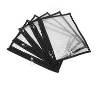 6-teiliges Reißverschluss-Beutel-Set, transparente wasserdichte PVC-Aufbewahrungsbeutel, wasserfeste Reise-Organizer für Kosmetik und Toilettenartikel mit rundem Ring, tragbare