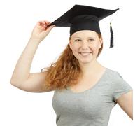 6 x Doktorhut mit KordelSchwarz / 1