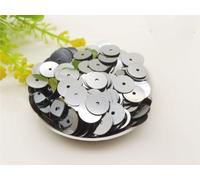 60 Gramm 5 mm 6 mm 8 mm 10 mm 12 mm flach rund lose Pailletten Pailletten Nähen Hochzeit-Grau, 6 mm 5000 Stück