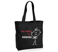 60 Sekunden Makeover Limited Herren Ich würde lieber rudern Black Cotton Tote Bag Wiederverwendbarer Shopper