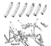 60 Stück Broschennadeln, 6 Größen Anstecker Pin Sicherheitsnadeln Anstecker Pin Metall Pins Sichere Verschlussspange für Schmuck Und Handarbeiten Broschennadel Sicherheitsnadel (Silber)