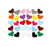 60 Stück Patches zum Aufbügeln, Herz Flicken zum Aufbügeln Kinder, Mini Stickerei Aufnäher, Bügelpatch Erwachsene für Hut Jacke Jeans Rucksäcke DIY Dekoration