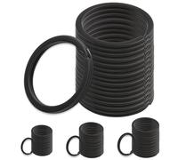 60 Stück Schwarz Schlüsselringe Edelstahl silber 25mm/28mm/30mm/32mm/35mm, Schlüsselringe Edelstahl, Metallringe Zum Basteln, Schlüsselringes Klein Flache Schlüsselanhänger Ring