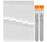 60 Stücke Nähen Nadeln Set, 5 Größen Große Augen Nadeln, Hand Nähen Nadeln Set für Hand Nähen Handwerk, Nähnadeln mit Nadelflasche, Edelstahlnadeln zum Nähen und Handwerk