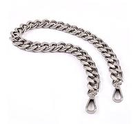 63,5 cm Trendy Chunky Metal Chain Purse Handle Shoulder Strap Replacement for Handbag (Silver)