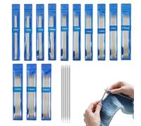65 Stück Stricknadeln Set, Edelstahl Doppelspitzen Stricknadel 1.5 mm-5 mm Gerade Stricknadel Set, Doppelspitzen Knitting Needles Nadelspiel Stricknadeln Set für Socken Schals MüTzen Haustier