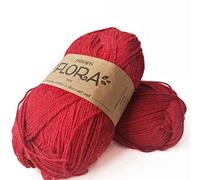 65 % Wolle 35 % Alpaka Garn, Tropfen Flora, 1 oder Superfine, Griffgewicht, 4-lagig, 230 Yards pro Knäuel 18 Rot