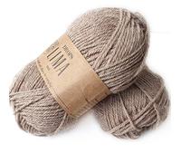 65 % Wolle und 35 % Alpaka-Garn zum Stricken und Häkeln, 3 oder leicht, Kammgarn, DK Gewicht, Tropfen Lima, 51 g, 90 Meter pro Knäuel (0619 Beige)
