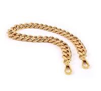 66 cm trendige klobige Metallkette Geldbörse Griff Schultergurt Ersatz für Handtasche (Gelbgold)