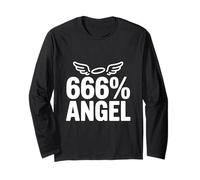 666% Engel lustiger dunkler Humor Langarmshirt