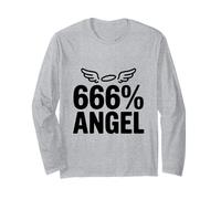 666% Engel lustiger dunkler Humor Langarmshirt
