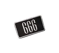 666, Occult, Satanic, Lucifer, Satan, Demon, Number of the Beast, 666, Devil, Black Metal, Death Rock, Thrash Metal1 Embroidered Iron on Applique Souvenir Accessory