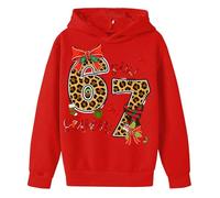 67 Hoodies Jungen und Mädchen Cartoon Langarm Hoodie Neuheit Niedlich Kapuze Urlaub Sweatshirt Mädchen Vintage Festival Kostüm, rot, 3-4 Years