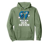 67 Six Seven 6-7 - Italienisches Brainrot-Gaming-Meme der Generation Alpha Pullover Hoodie, Unisex für Erwachsene, Salbeigrün, M
