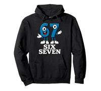 67 Six Seven 6-7 - Italienisches Brainrot-Gaming-Meme der Generation Alpha Pullover Hoodie, Unisex für Erwachsene, Schwarz, L