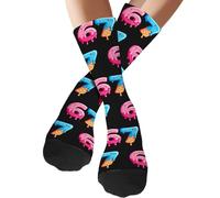 67 Socks, 67 Ice Cream Socks, Six Seven Creams Drips Crew Sock, Novelty Six Seven Meme Design Baseball Sock, Funny Presents for Boys, Girls, Men, Women