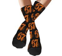 67 Socks, 67 Ice Cream Socks, Six Seven Creams Drips Crew Sock, Novelty Six Seven Meme Design Baseball Sock, Funny Presents for Boys, Girls, Men, Women