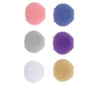 6er-box Schale Schmuckschatulle Muschelschmuckkiste. Flusen-schmuckhalter Beflockung Halsketten- Speicherkabinett. Muschel Trinketkasten Ring Schmuckschrank Flanell Fräulein