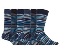 6er-Pack bunte gestreifte Baumwollsocken für Herren in 7 verschiedenen Ausführungen EU 39 - 45