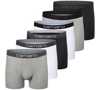6er Pack camano Men comfort BCI cotton Boxershorts in Box 0801 - black grey white S