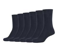 6er Pack camano Silky Feeling Crew Socken Damen 0004 - navy 35-38