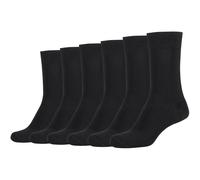 6er Pack camano Silky Feeling Crew Socken Damen 0005 - black 39-42