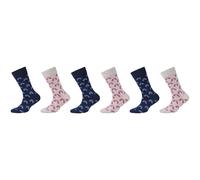 6er Pack camano Soft Bio-Baumwoll Crew Socken Kinder 9200 - fog melange 27-30
