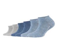 6er Pack camano Soft Bio-Baumwoll Sneakersocken Kinder 0099 - stone melange 31-34