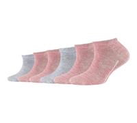 6er Pack camano Soft Bio-Baumwoll Sneakersocken Kinder 4300 - chalk pink melange 31-34