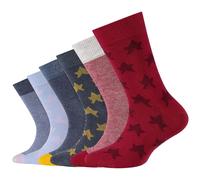 6er Pack camano Soft Bio-Baumwolle Crew Socken Kinder 4490 - rose wine 27-30