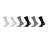 6er Pack camano Soft Bio-Baumwolle Crew Socken Kinder 9999 - black 31-34
