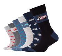 6er Pack camano Soft Bio-Baumwolle Crew Socken Kinder 9999 - black 39-42