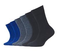6er Pack camano Soft Originals Bio-Baumwolle Crew Socken Kinder 0030 - blue 39-42