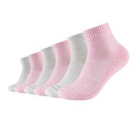 6er Pack camano Soft Walk Quarter Socken 4200 - rosé melange 35-38