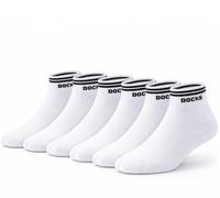 6er Pack DOCKS Sneaker Socken Baumwolle Atmungsaktive Damen & Herren weiß 35-38