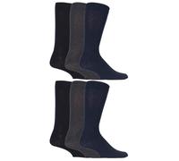 6er-Pack farbenfrohe gestreifte Baumwollsocken für Herren in 7 verschiedenen Ausführungen EU 39 - 45