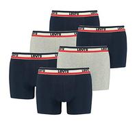 Levi's® Herren Boxer-Shorts, 3er Pack - Sportswear Logo Boxer Brief, Cotton Stretch, mehrfarbig, M Marine/ Grau
