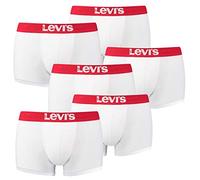 6er Pack Levis Men Solid Basic Trunk Boxershorts Unterhose Pant Unterwäsche, Farbe:317 - White/White, Bekleidungsgröße:S